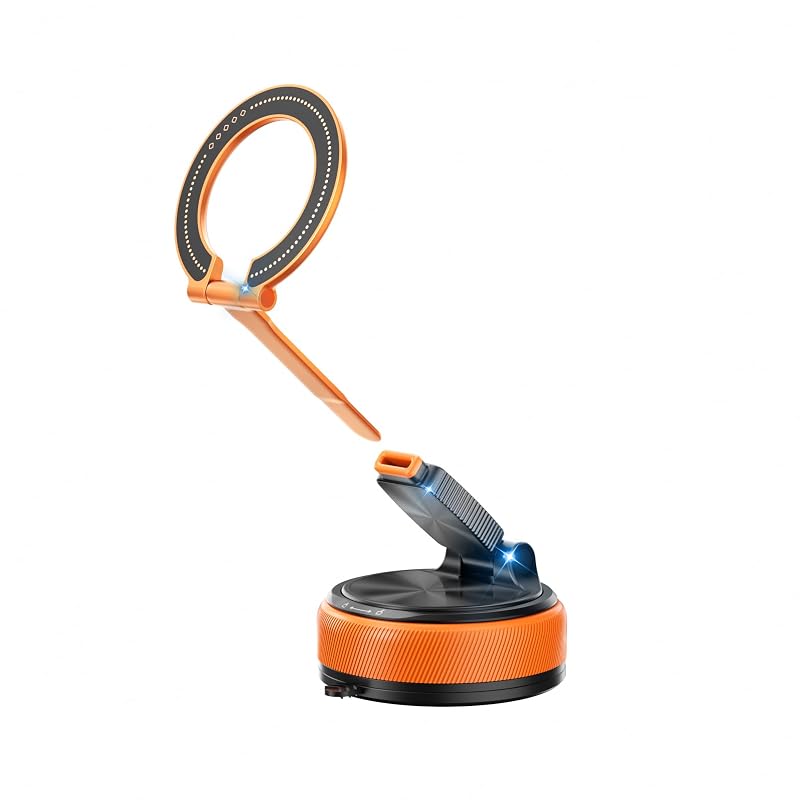 Suporte magnético para celular automotivo 2 em 1 com anel removível Kyapoo Orange(A20)