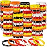 Zhanmai Fire Truck Bracelets Rubber Firefighter Wristbands Firefighter Party Silicone Wrist Bands for Birthday Party Supplies Decorations Firemen Family Favors, 5 Colors (35 Pcs)