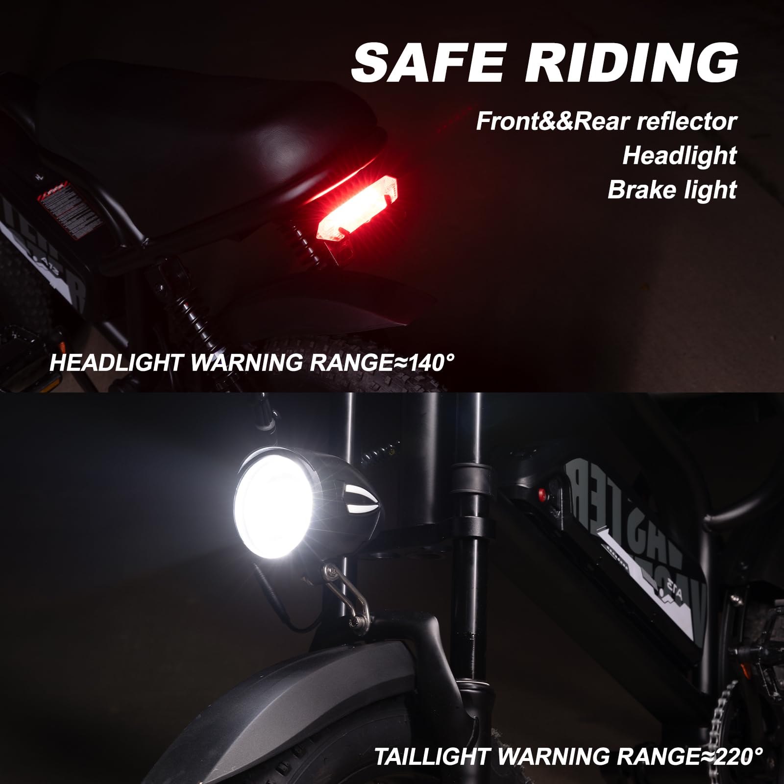 Bici Elettrica 16 Pollici, Batteria Rimovibile 36V 12,8Ah, Fat Bike 16"x3.0", Display LCD Grande, Doppia Sospensione, Freni a Disco, Luci LED, Ebike per Adulti