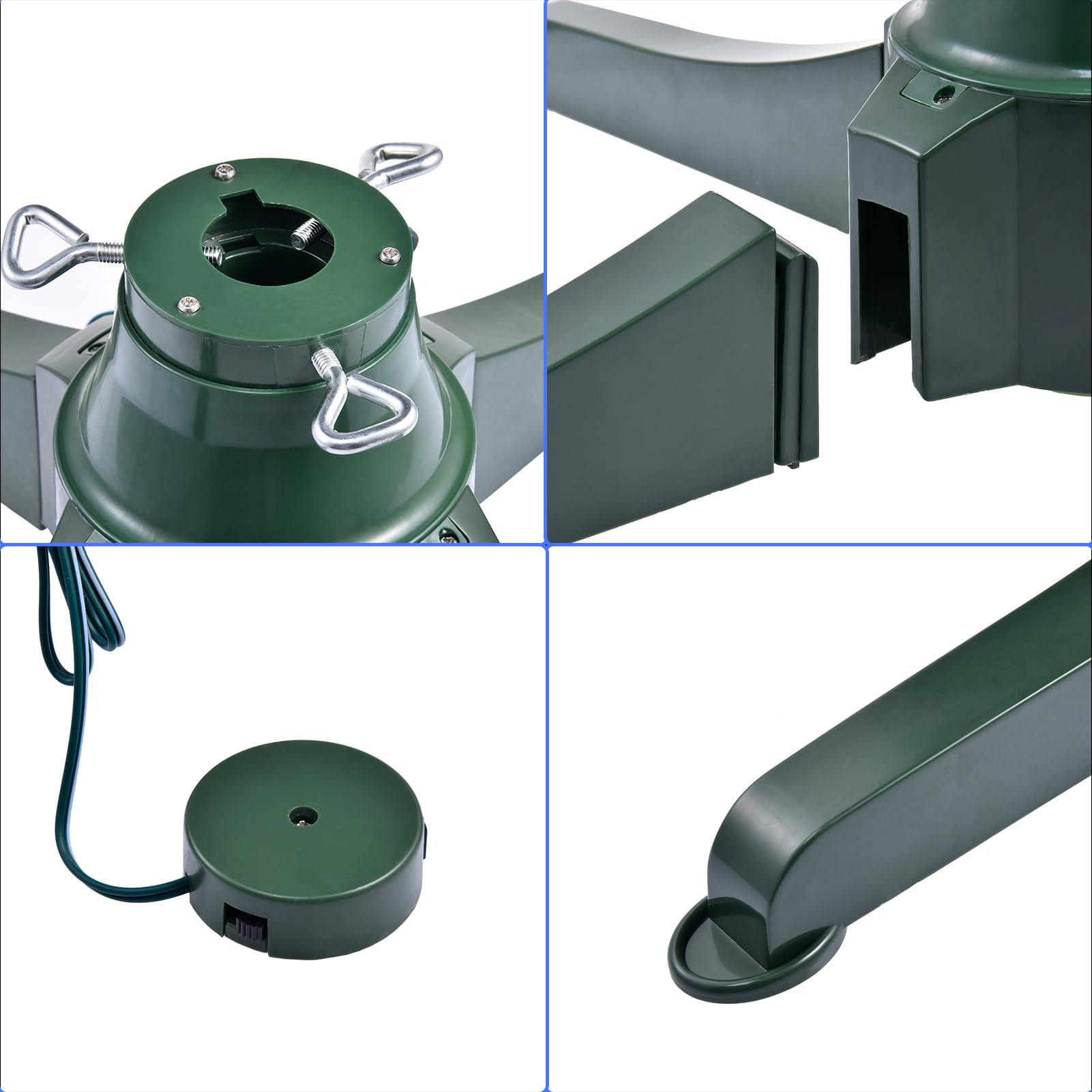 Soporte Moderno para árbol de Navidad - Soportes giratorios para árboles de 60/80 cm, para pie de árbol con Base giratoria eléctrica | Base eléctrica Recargable para árboles de Navidad, Acceso