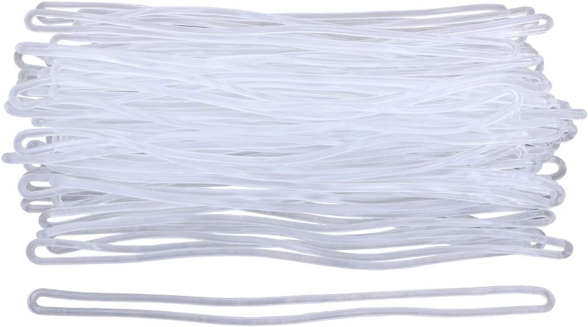 Mini Skater Clear Plastic Luggage Name Tag Loop Transparent Clothing tag Loop/Loops Straps (7 inch,200Pcs)