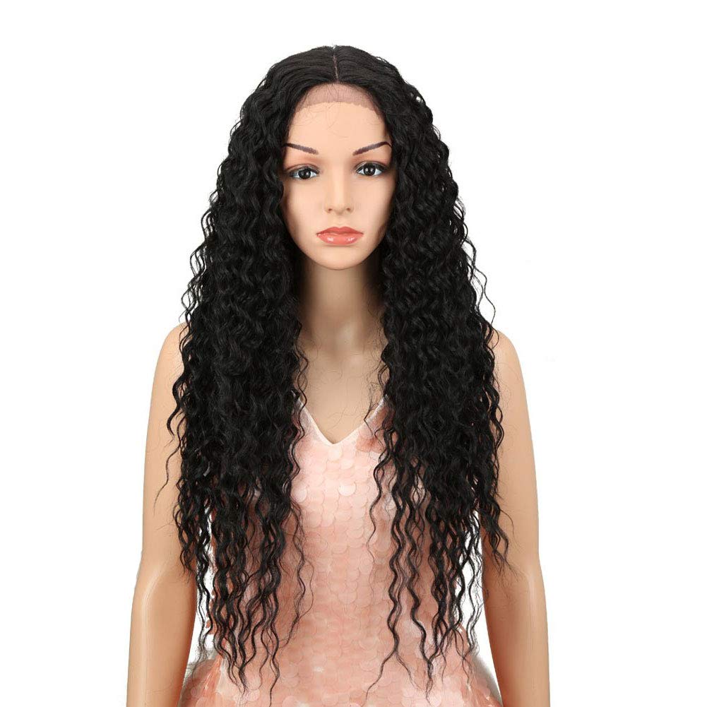 Style Icon Lace Front Wigs 28” Long Curly Wig for Women Black Synthetic Wigs Density 130% Heat Resistant Replacement Wig (28″, 1B#) Style Icon Lace Front Wigs 28” Long Curly Wig for Women Black Synthetic Wigs Density 130% Heat Resistant Replacement Wig (28″, 1B#)