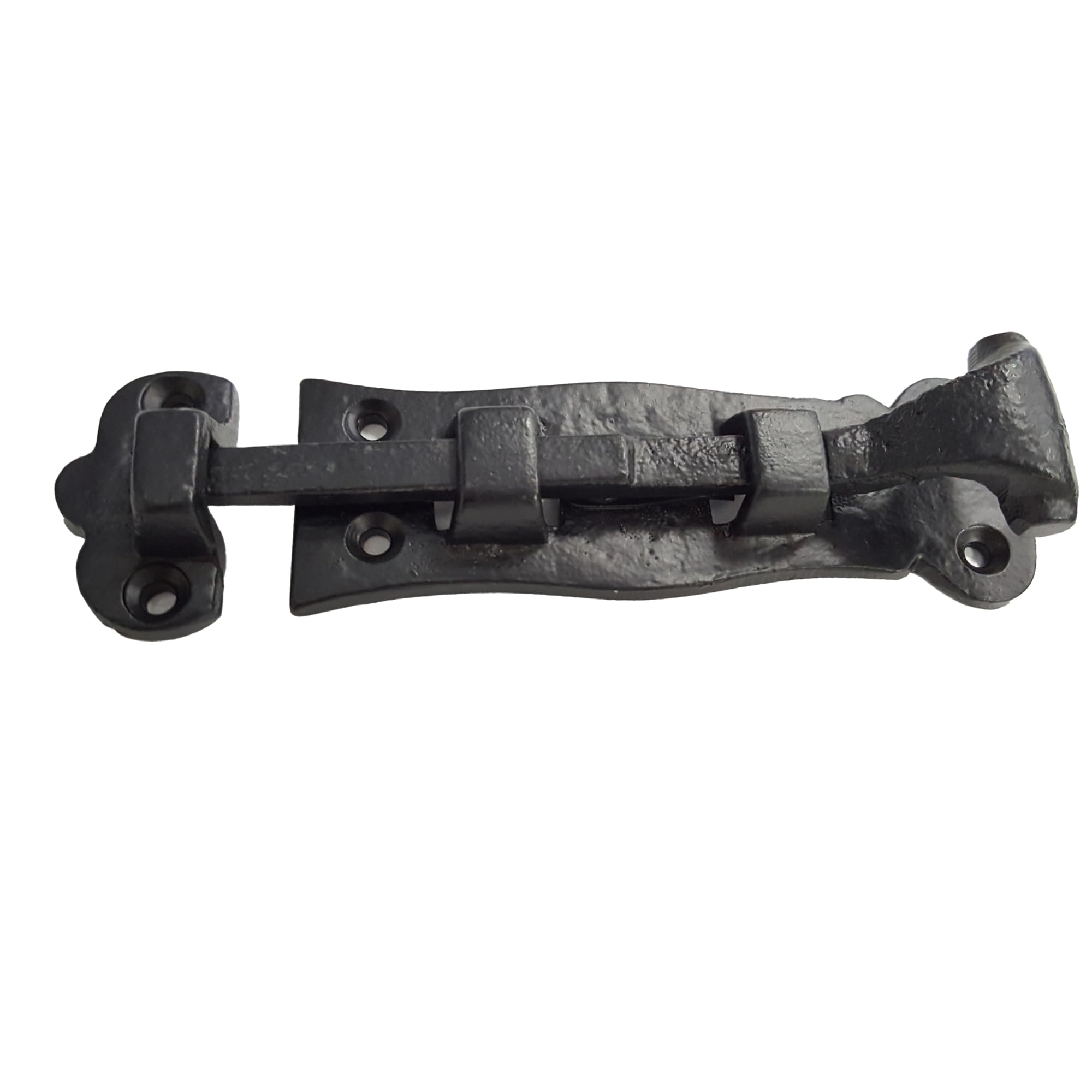 Keypak Tower Bolt, 125mm, Antique Black Traditional Security Lock, 45kg Vertical Capacity