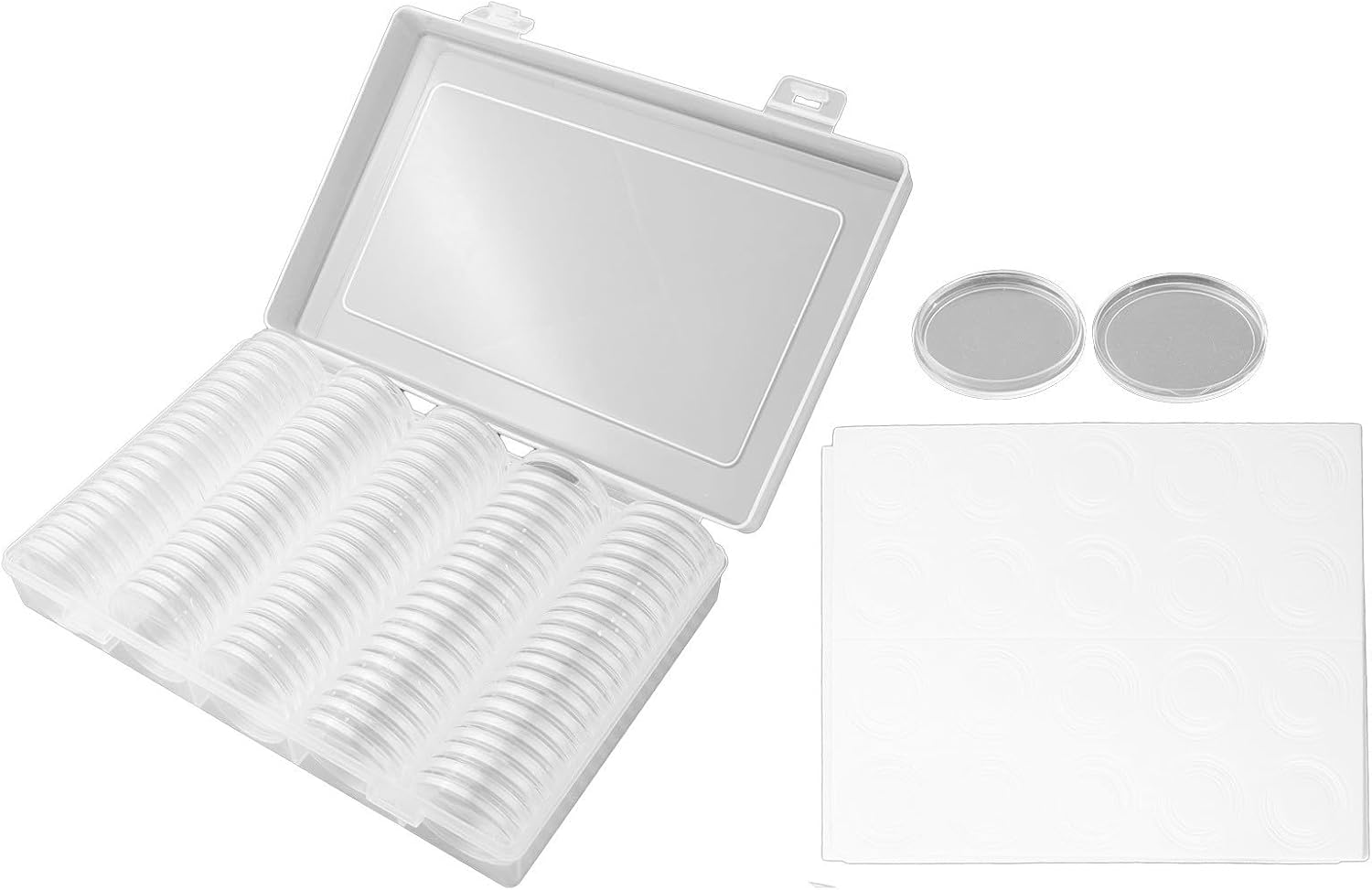 Organize Your With 100Pcs Round Coin Holders Storing Tokens, Badges, And More Easily