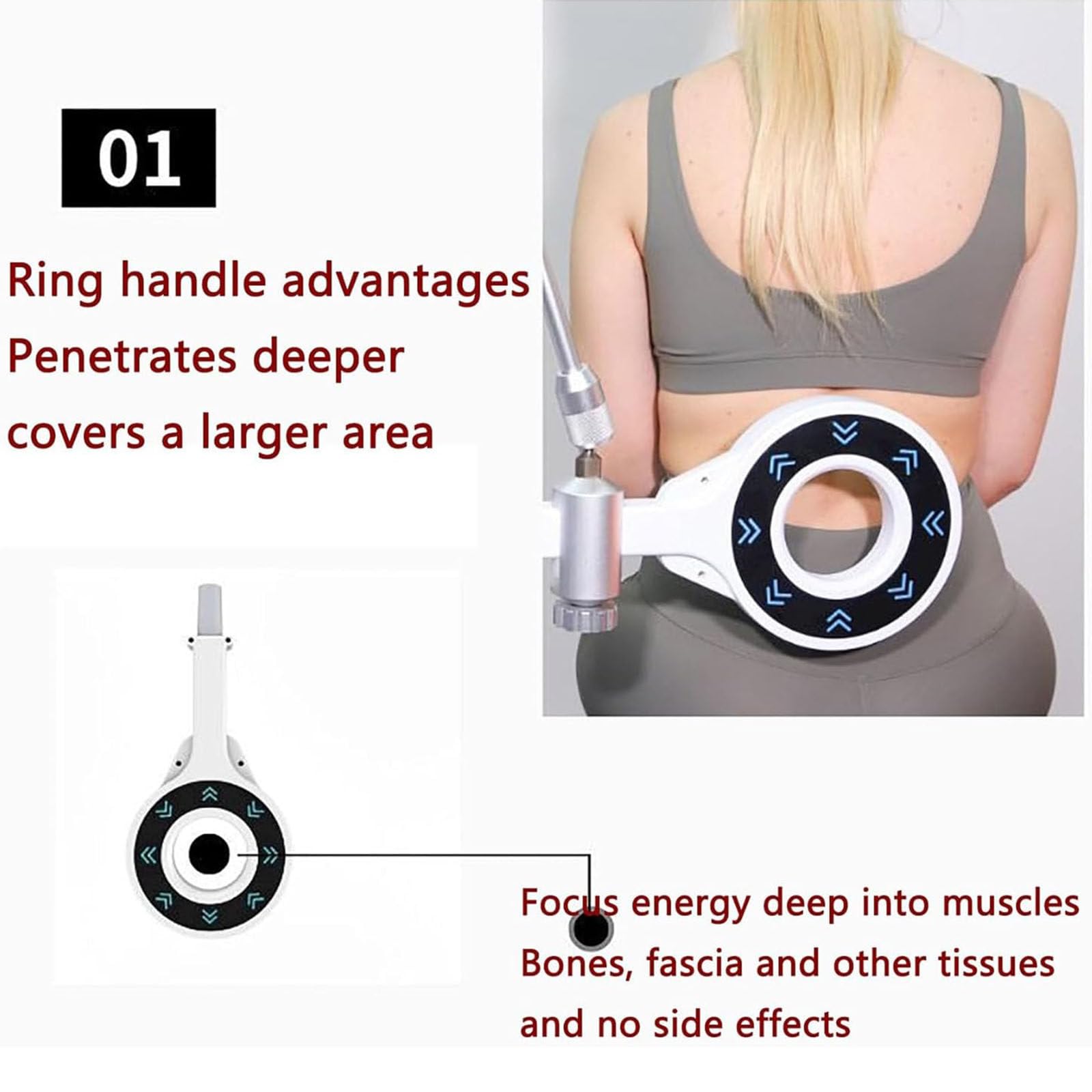 Dispositivo per terapia ED, dispositivo per terapia elettromagnetica, 2 modalità di lavoro e effetto campo magnetico 4t, intensità regolabile e frequenza 1000-3000khz