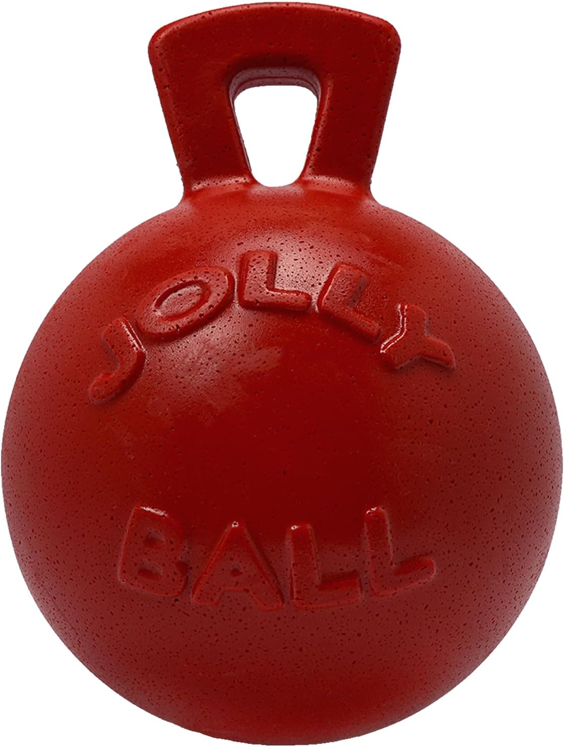 Tug-n-Toss Heavy Duty Dog Toy Ball with Handle, 8 Inches/Large, Red (408 RD)