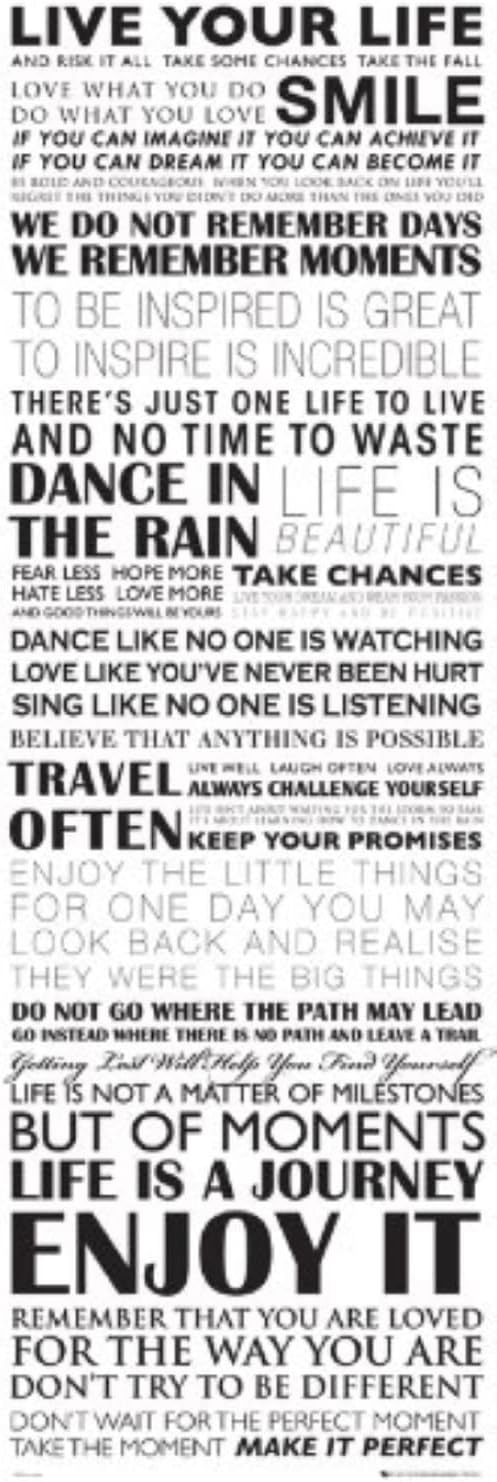 GB eye LTD, Live Your Life, Door Poster, 53 x 158 cm, Wood, Multi-Colour
