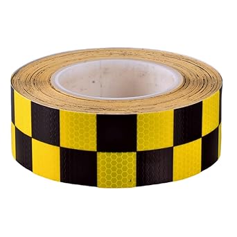 Hukimoyo 5 cm * 45 m Reflective Safety Tape Waterproof caution Warning Self- Adhesive Tape for Car Truck floor Motorcycle Bike Trailer Camper Helmets