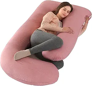 BATTOP Pregnancy Pillow for Sleeping,Maternity Pillow with Cooling Removable Cover,Support for Back,Legs,Belly,HIPS for Pregnant Women,Body Pillows for Adults,Pregnancy Must Haves