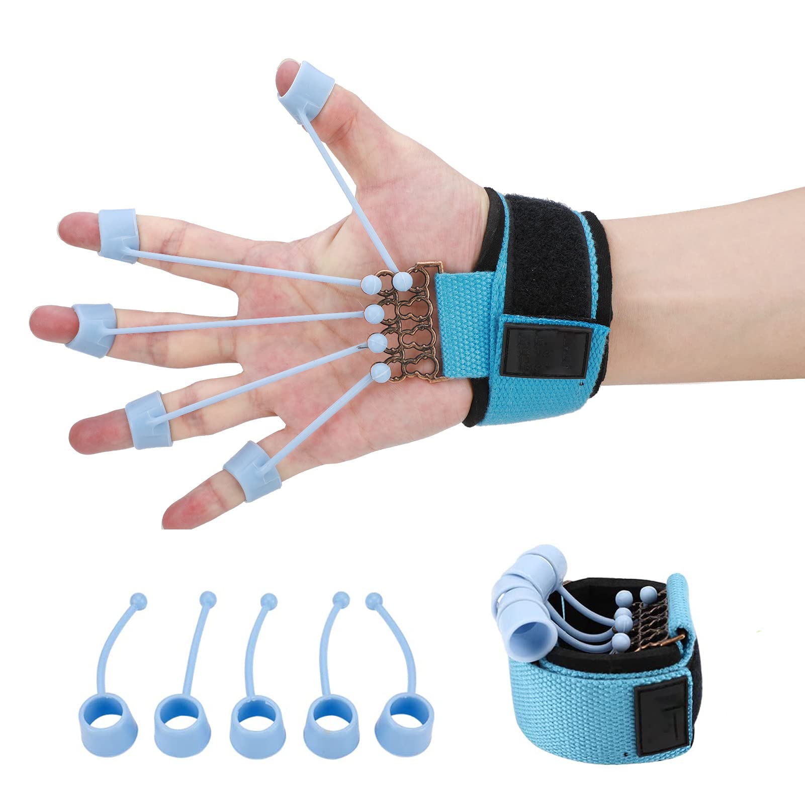 Finger Exerciser, Finger Strengthener Adjustable Finger Exerciser and Finger Stretcher, Hand Yoga Equipment Grip Trainer for Hand Therapy, Rock Climbing - Relieve Arthritis, Carpal Tunnel Pain (40LB)