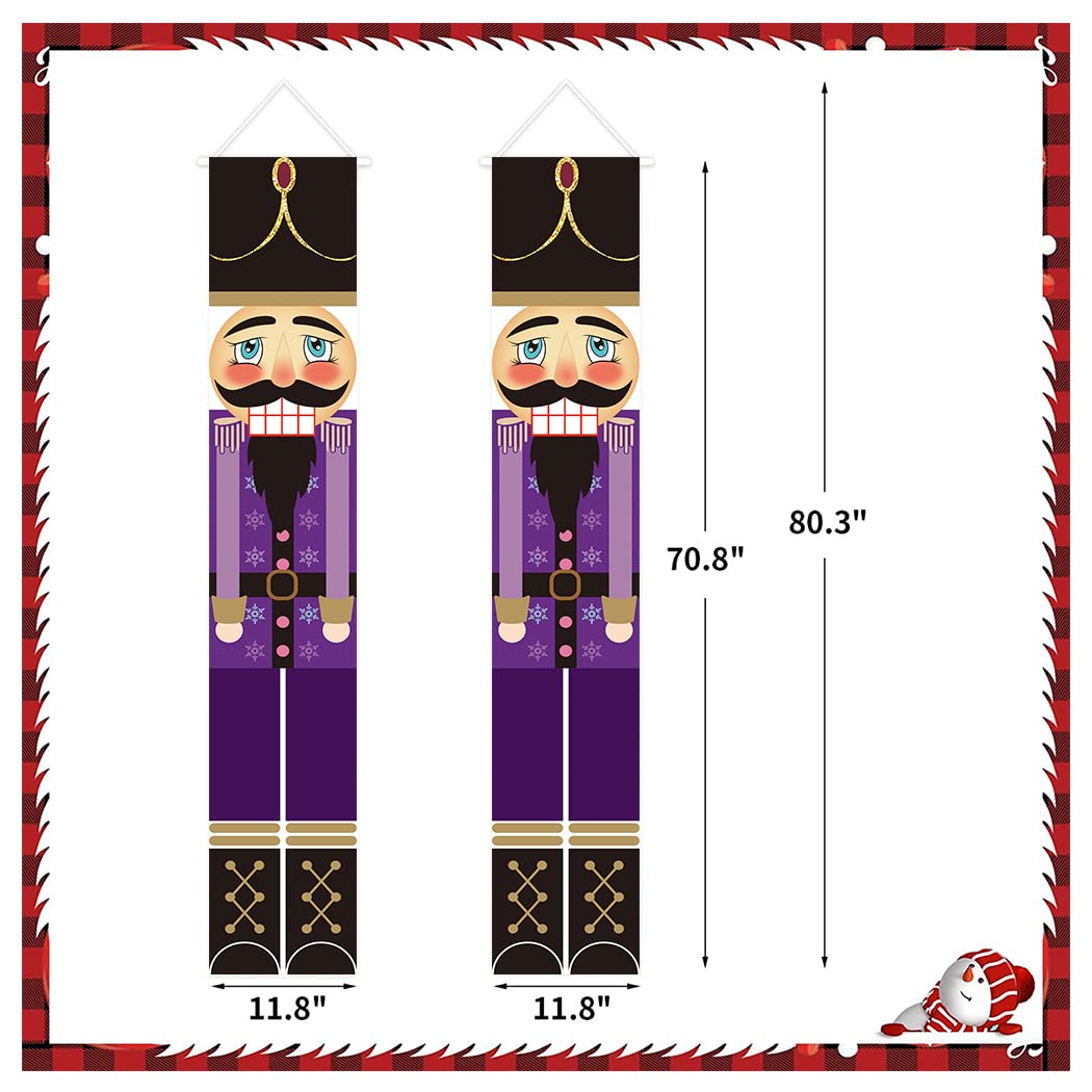 Striscioni Natale Schiaccianoci - Decorazioni Natalizie 4 Pezzi Per Porta