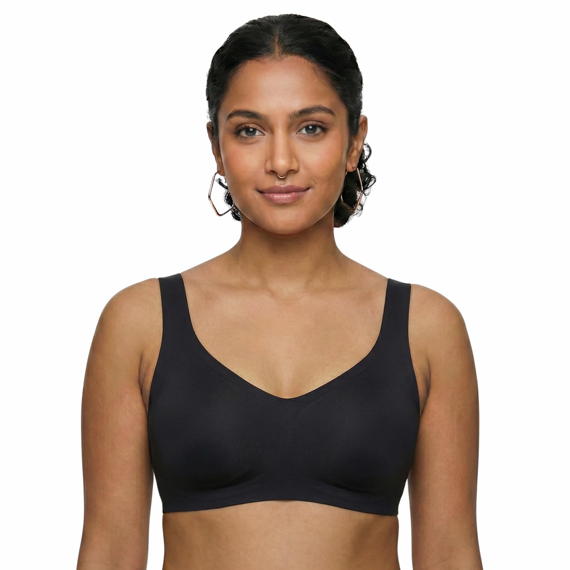 Seamless Sports Ice Silk Bra for Women Wireless Breathable Summer Invisible No-Line T-Shirt Bra Soft Padded Everyday Comfort Bra Lightweight Stretch Gather Support Lingerie-image-24