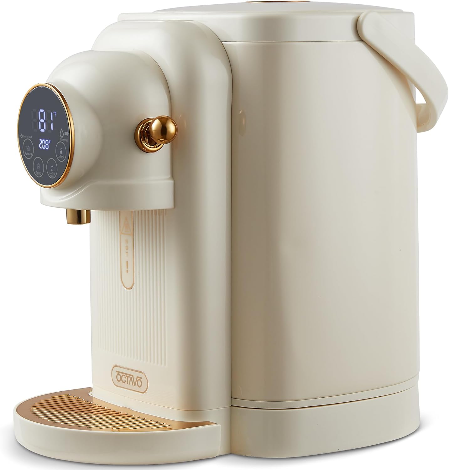 OCTAVO Water Boiler & Warmer 4 Liter, 304 Stainless Steel Removable Water Tank, 700