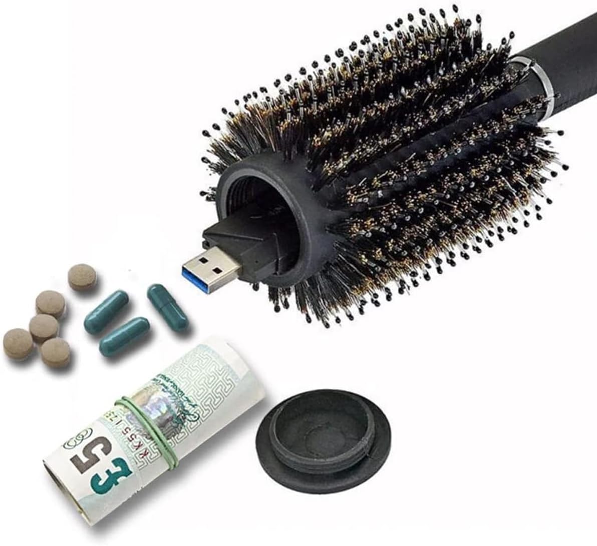 Secret Stash GENERISE Diversion Hairbrush with Hidden Storage Secret Compartment Safe for Diversion and Hiding Private Items at Home, Festivals, Car, Travel etc