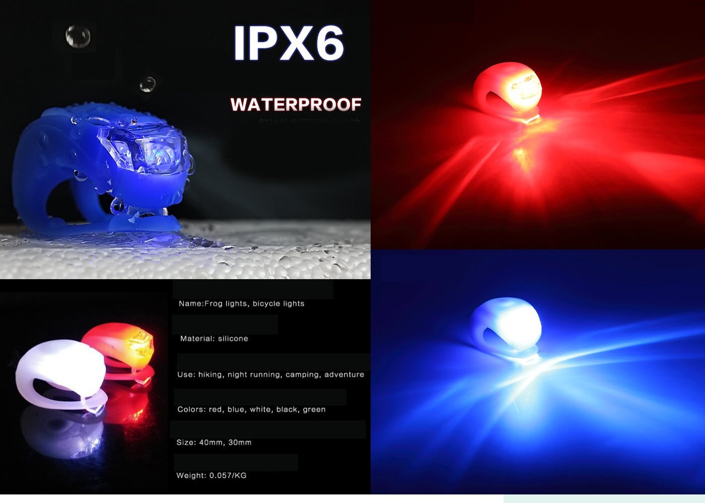 Set Luci Per Bici Anteriori E Posteriori | Ricaricabili USB, Impermeabili, 4+6 Modalità | Sicurezza Notturna - 4