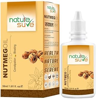 Nature Sure Nutmeg Jaiphal Oil for Bloating & Constipation in Men & Women - 1 Pack (30ml)