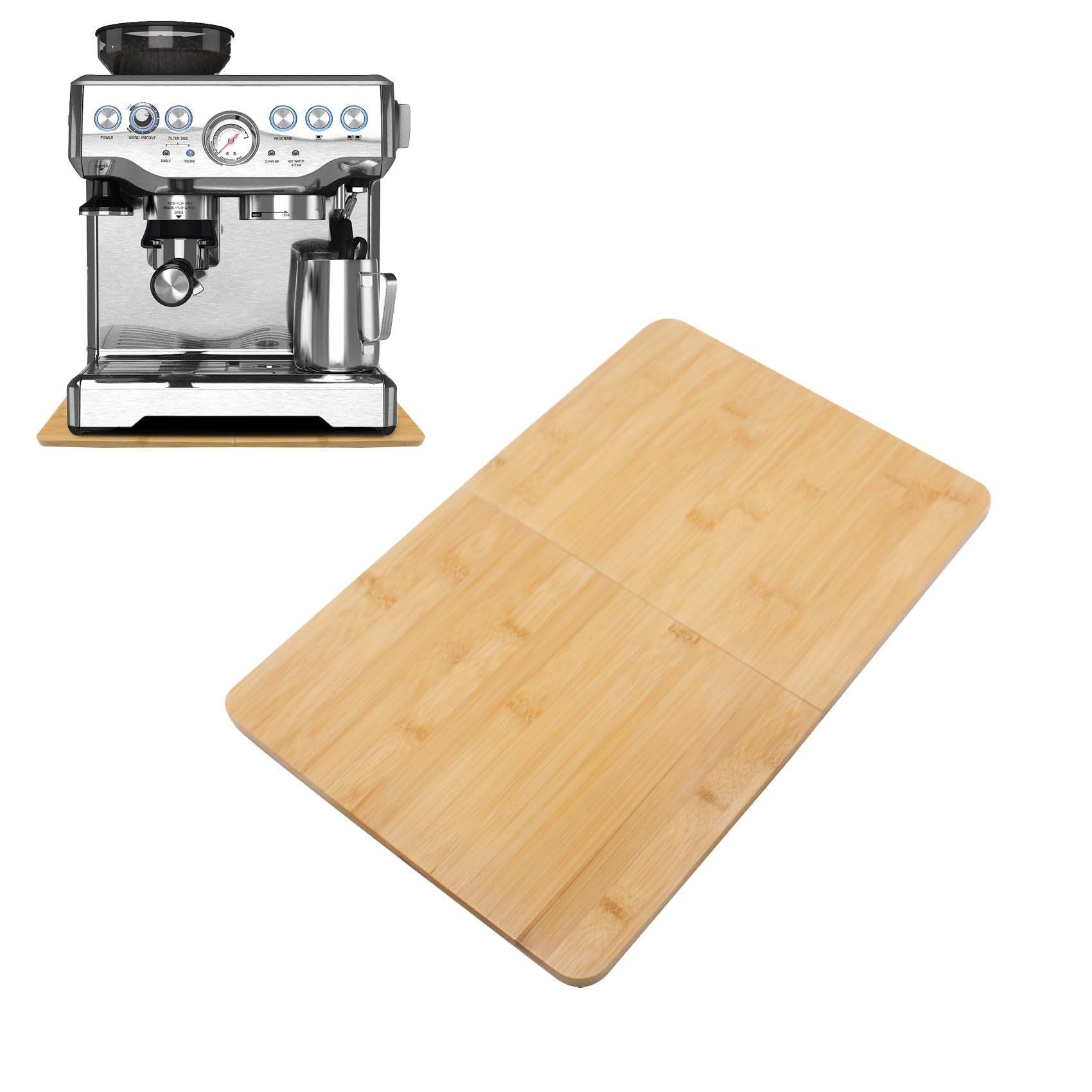 Large Size Wooden Sliders for Breville Barista Espresso Machine - Counter Slider Mat for Kitchen Small Appliances, Stand Mixer, Air Fryer, Under Cabinet Sliding Tray for Countertop(18.9" L*12.2" W)