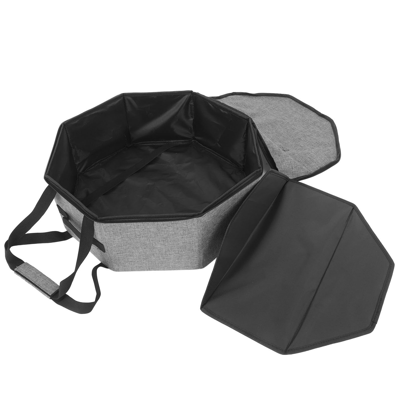 Boîte de rangement chapeaux ronde pliable pour voyage et grand tissu