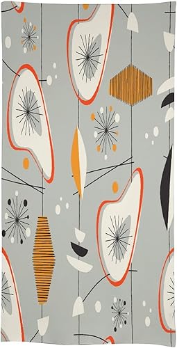 Miniatura 677 de Mantel floral hippie, diseño retro de los años 70, naranja, rosa, azul, floral, bohemio, estampado estético de margaritas, para fiesta, picnic