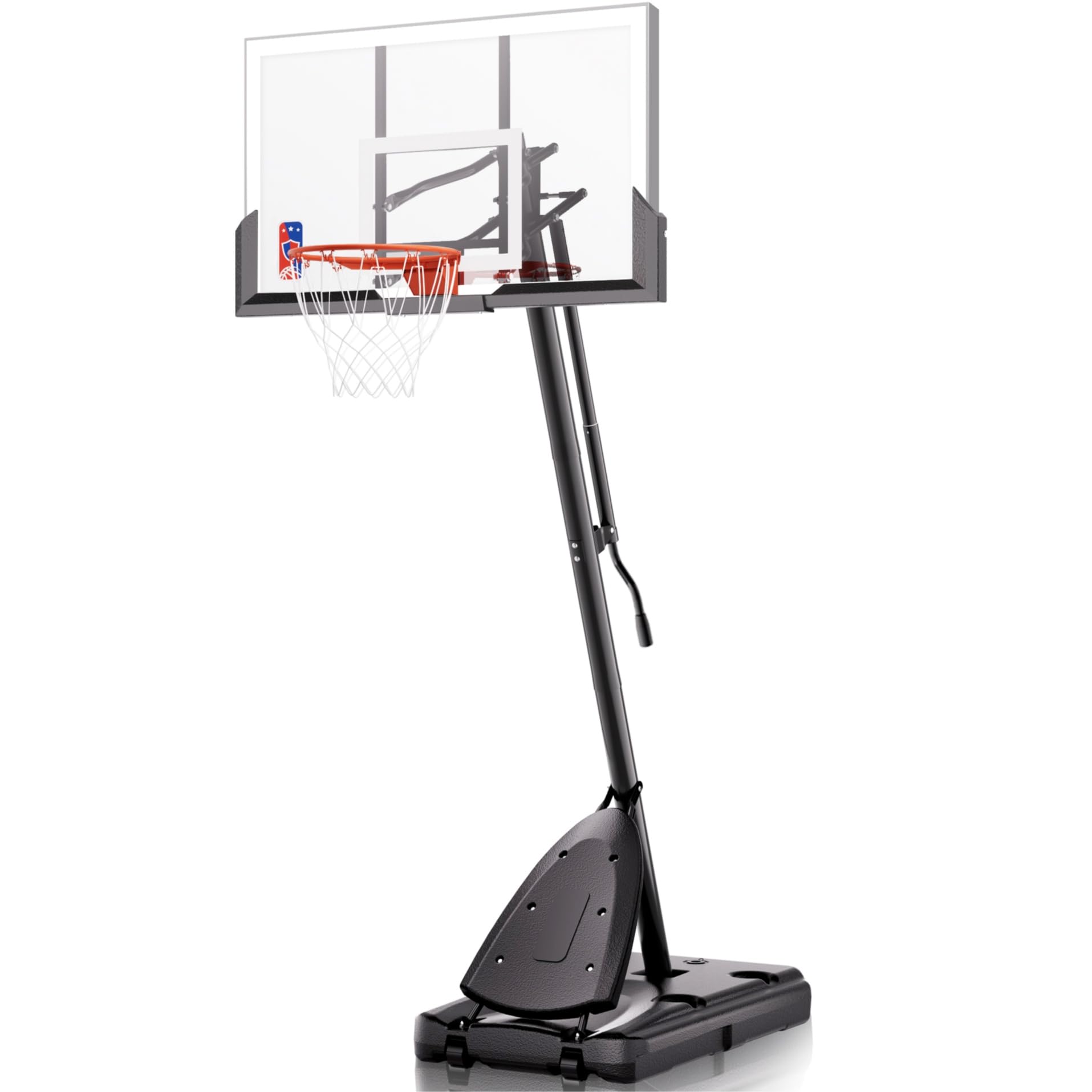 Basketball Hoop, 48 Inch Backboard Portable Basketball System, 10ft Stepless Regulation Adjustment Basketball Hoop Outdoor
