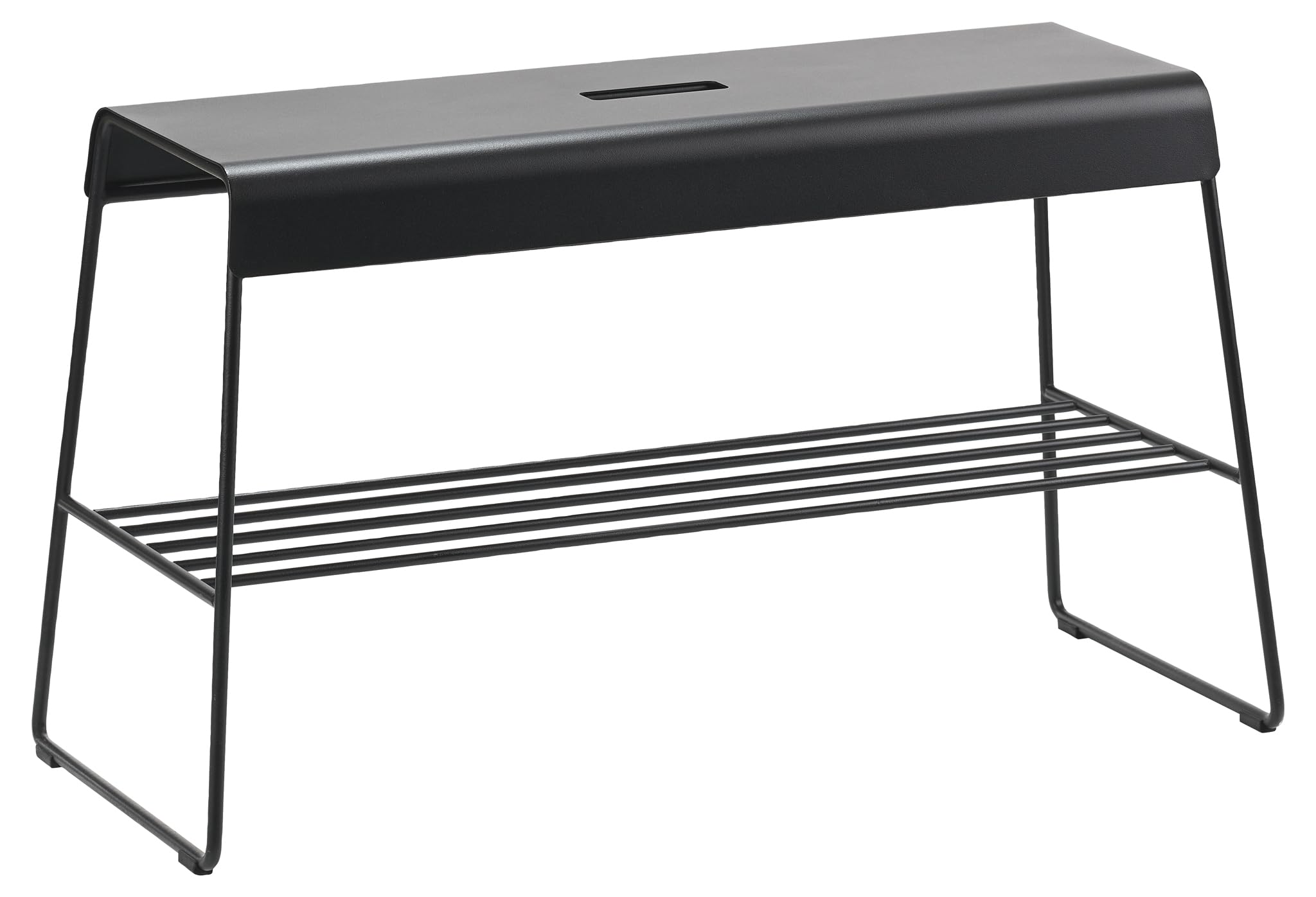 Zone Denmark Outdoor-Bank A-Bench | Schwarz, Stahl, 78x34x45 cm