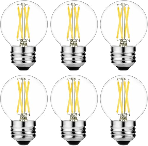 LiteHistory Bombilla LED E26 de 4 W igual E26 Edison bombilla 40 W blanco neutro 4000K E26 bombilla regulable AC120V 400lm G16.5 bombilla LED para