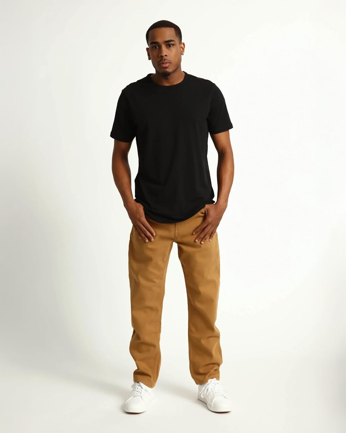 The Perfect Jean Denkhaki Khaki Pants for Men Athletic Fit, Stretch Dress Pants for Men
