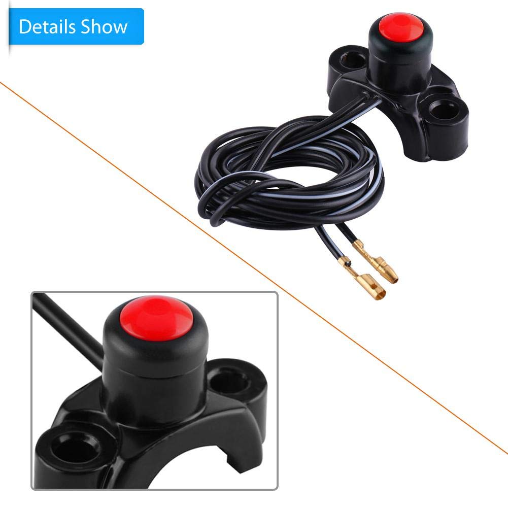 Cuque Interrupteur de guidon de moto Bouton poussoir de commutateur d