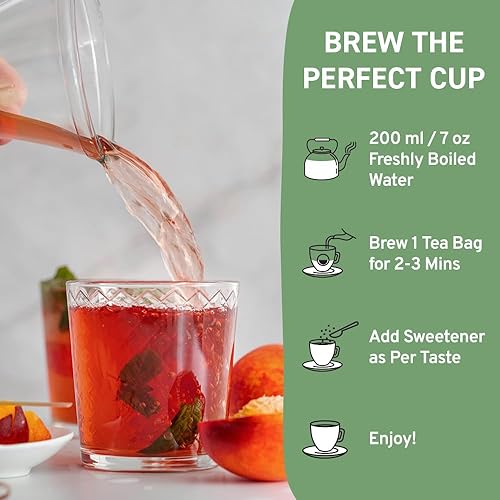 Vista 157 de HANDPICK, Bolsas de té negro orgánico English Breakfast (100 unidades) USDA Orgánico, sin OMG Té negro fuerte, robusto y alto en cafeína Bolsas