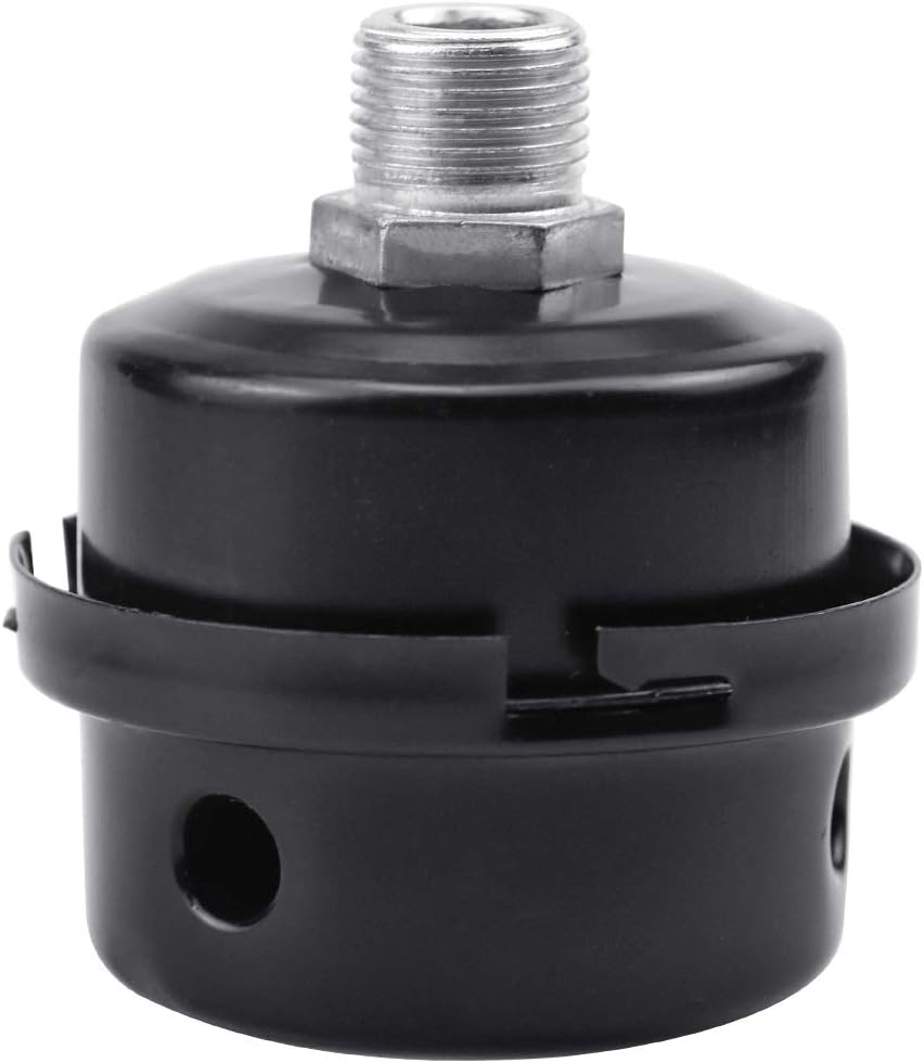 FEIGO Thread Connector Air Compressor Muffler Filter Silencer with 3/8