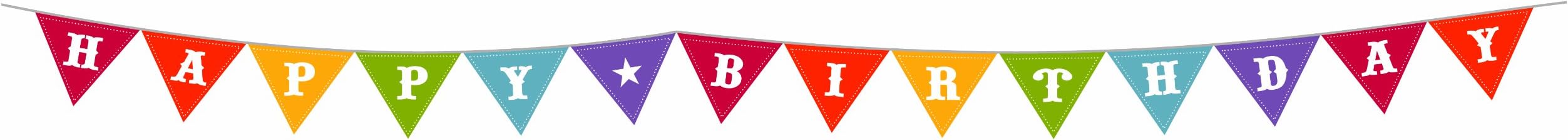 Rainbow Happy Birthday Flag Banner