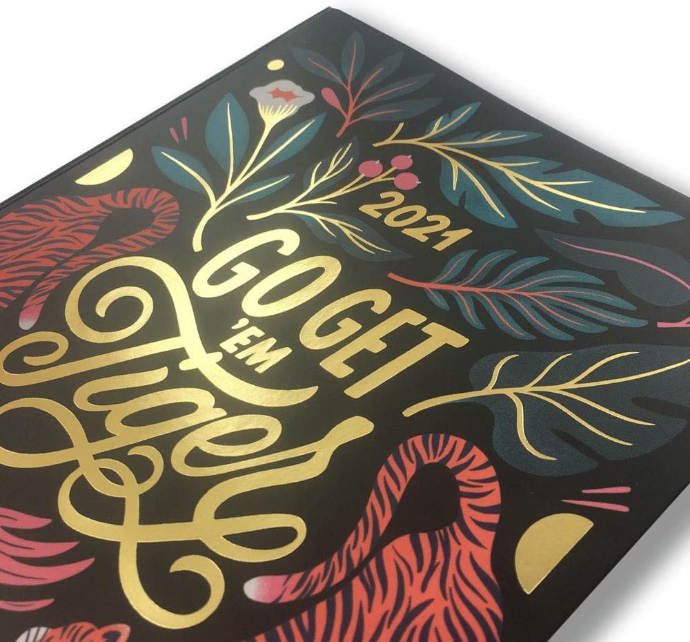 High Note 2021 Planner by Carmi Grau, Go Get 'Em Tiger, 18-Month Softcover Planner, July 2020 - December 2021, 5.75" x 7.75" (CHZ0968)