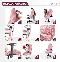 Vista 9 de PAULATO BY GA.I.CO. Funda elástica para silla de oficina y juegos, funda elástica para silla de escritorio para computadora con cremallera, fundas