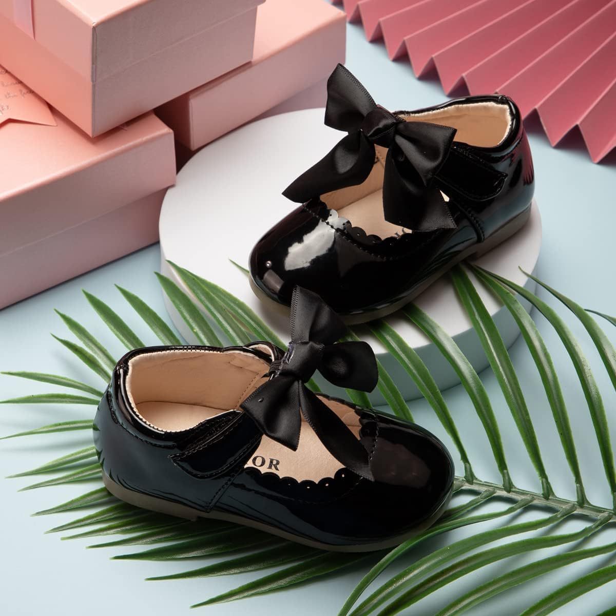 Toddler Girls Mary Jane Dress Shoes Ballet Flats Little Girls Soft Slip-On Bowknot Princess Shoes Wedding Party Casual Walking School Uniform Moccasins Baptism Shoes - Image 6