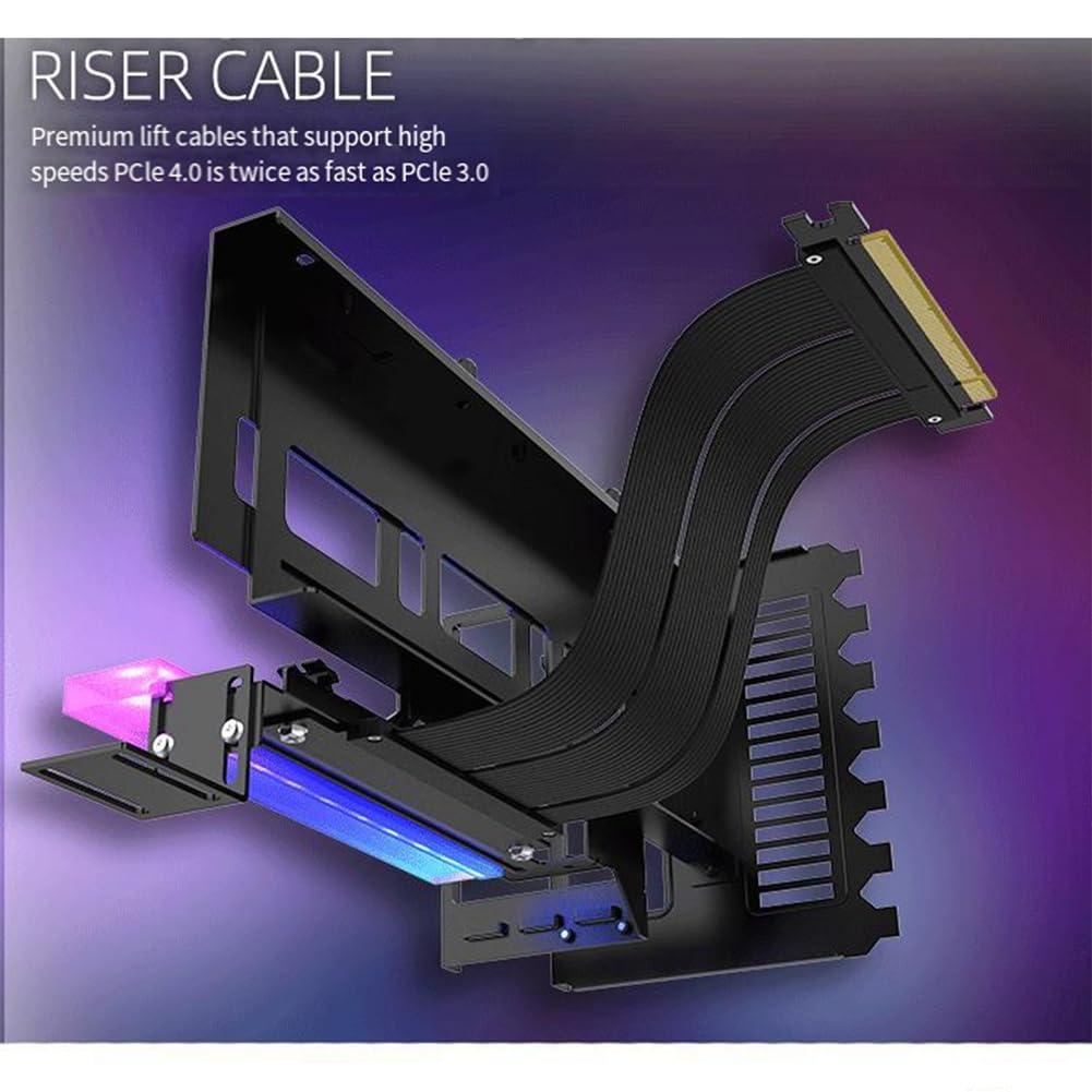 Supporto verticale della scheda grafica EZ-40 ARGB, adattatore PCIe 4.0 X16, supporto sterzo scheda grafica GPU
