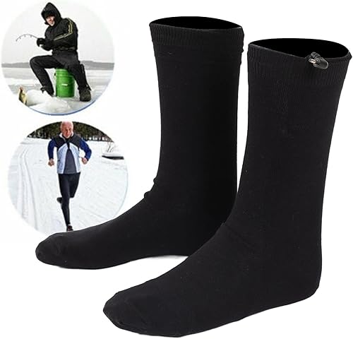 Miniatura 6 de Calcetines calefactables, calcetines térmicos recargables, calcetines de calefacción a batería para hombres y mujeres, calentadores de pies para