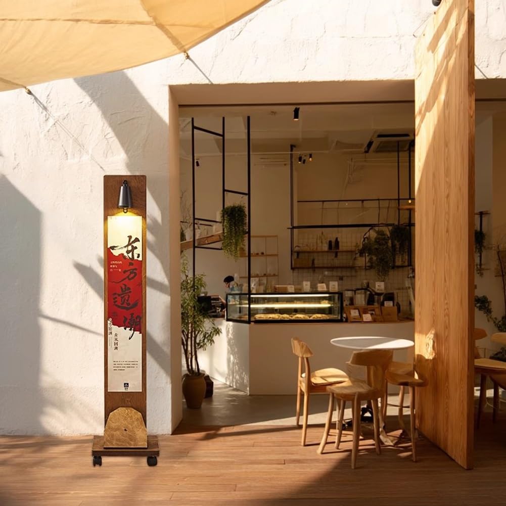 Soporte extraíble con luz para menús y pantallas de bienvenida