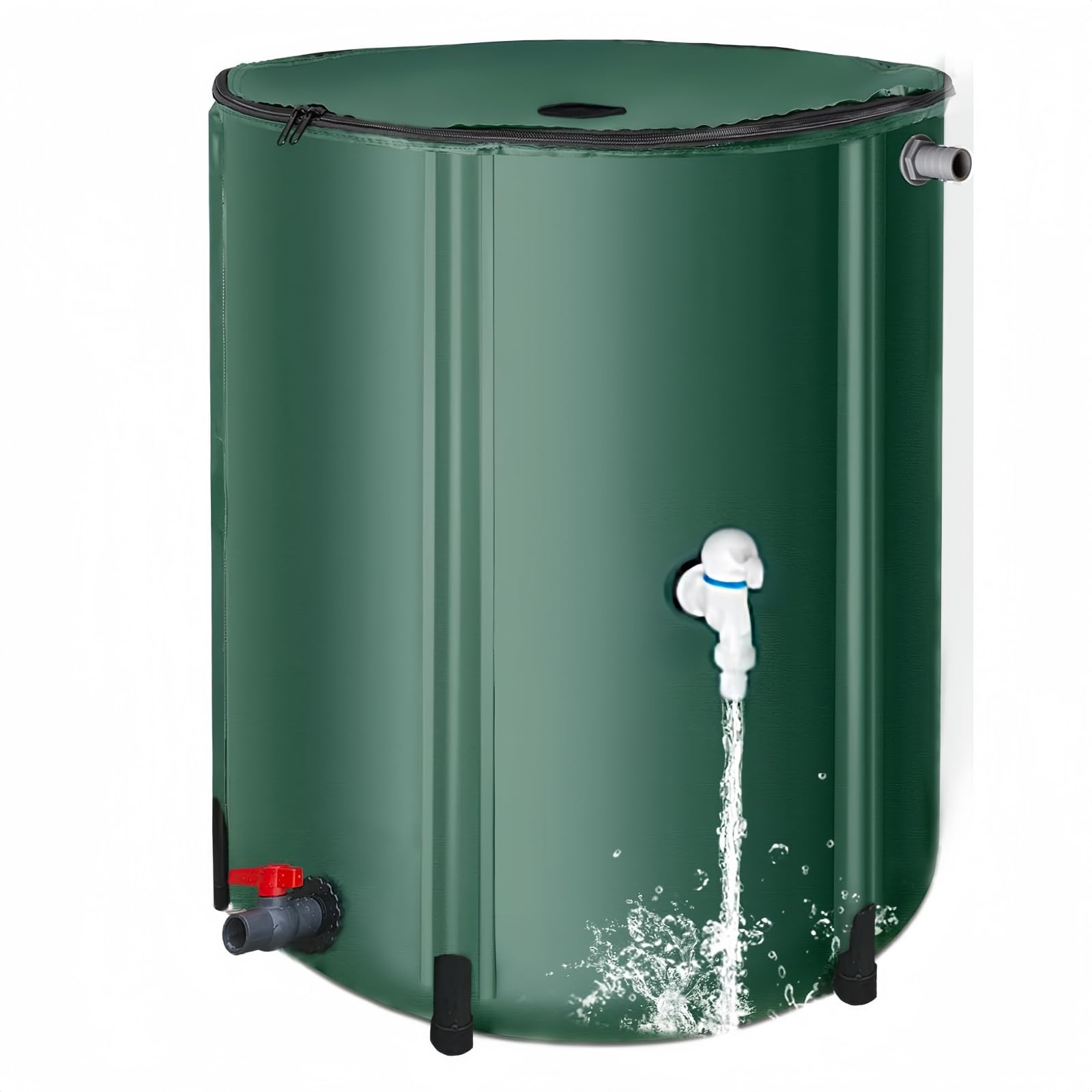 Amazon.co.jp: Emuia折りたたみ式 雨水タンク 大型 200L 家庭用（蛇口