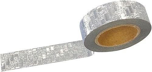 Miniatura 3 de AllyDrew Washi Tapes - Cintas de enmascarar decorativas, estrellas plateadas con purpurina