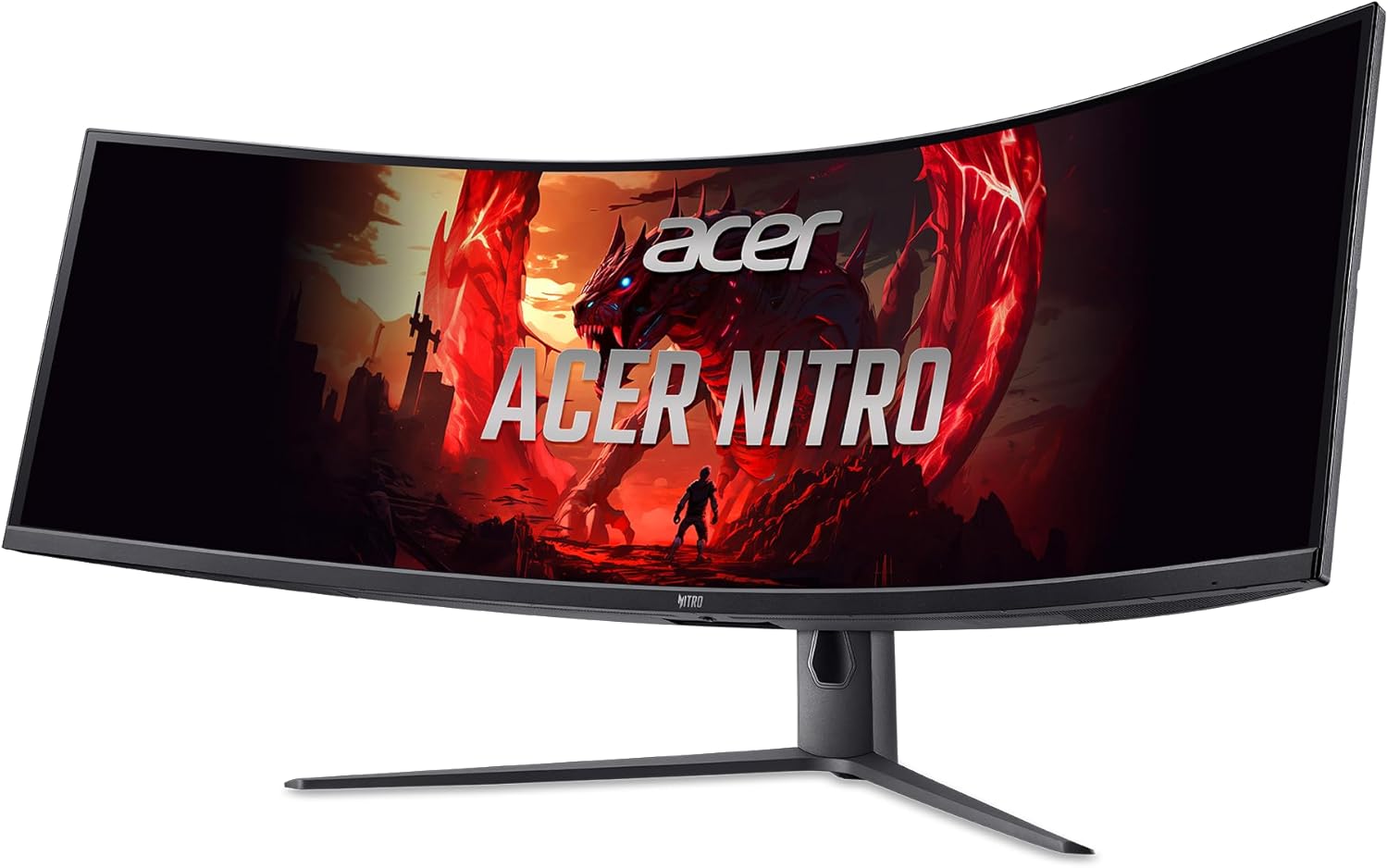 Acer Nitro 49” Gaming Monitor | UltraWide DQHD 5120 x 1440 | 1000R 32:9 Curved | AMD FreeSync | Up to 120Hz Refresh Rate | 3ms (G to G) | 1 x Display Port 1.4 & 2 x HDMI 2.0 Ports | EI491CUR J0biiphx