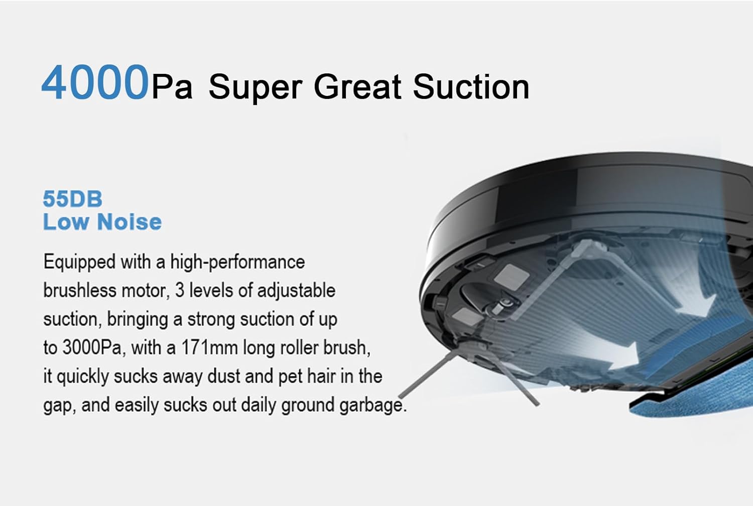 Ecolimpia X6 Robot Vacuum and Mop Combo, Smart Home Litter Robot with LiDAR Navigation, Wi-Fi/App/Alexa Control, Home Essentials Self-Recharging Vacuum Robot for Hard Floor Pet Hair