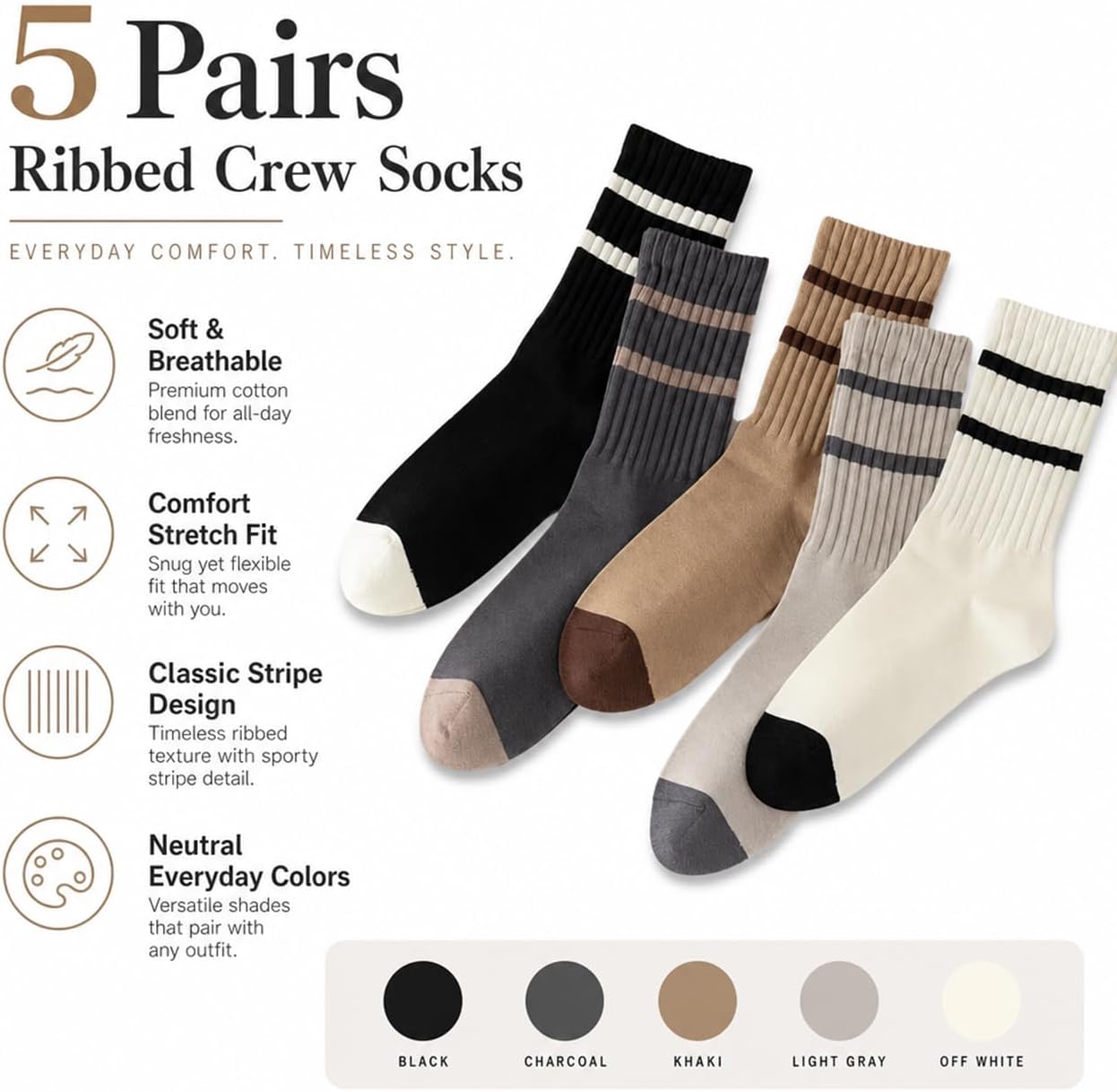 Men Casual Calf Socks - Color Cute Cotton Crew Socks - Soft Above Crew Sock Colorful
