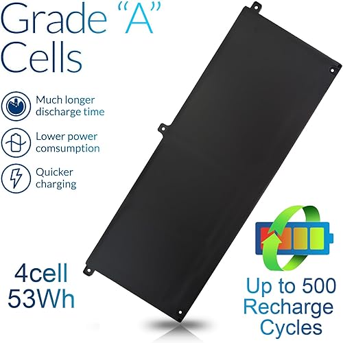 Miniatura 5 de 53WH Type H5CKD 15V Laptop Battery for Dell Inspiron 5300 5301 5401 5408 5501 5508, 7306 7506 2-in-1 Silver Series, Vostro 5300 5301 5401 5402