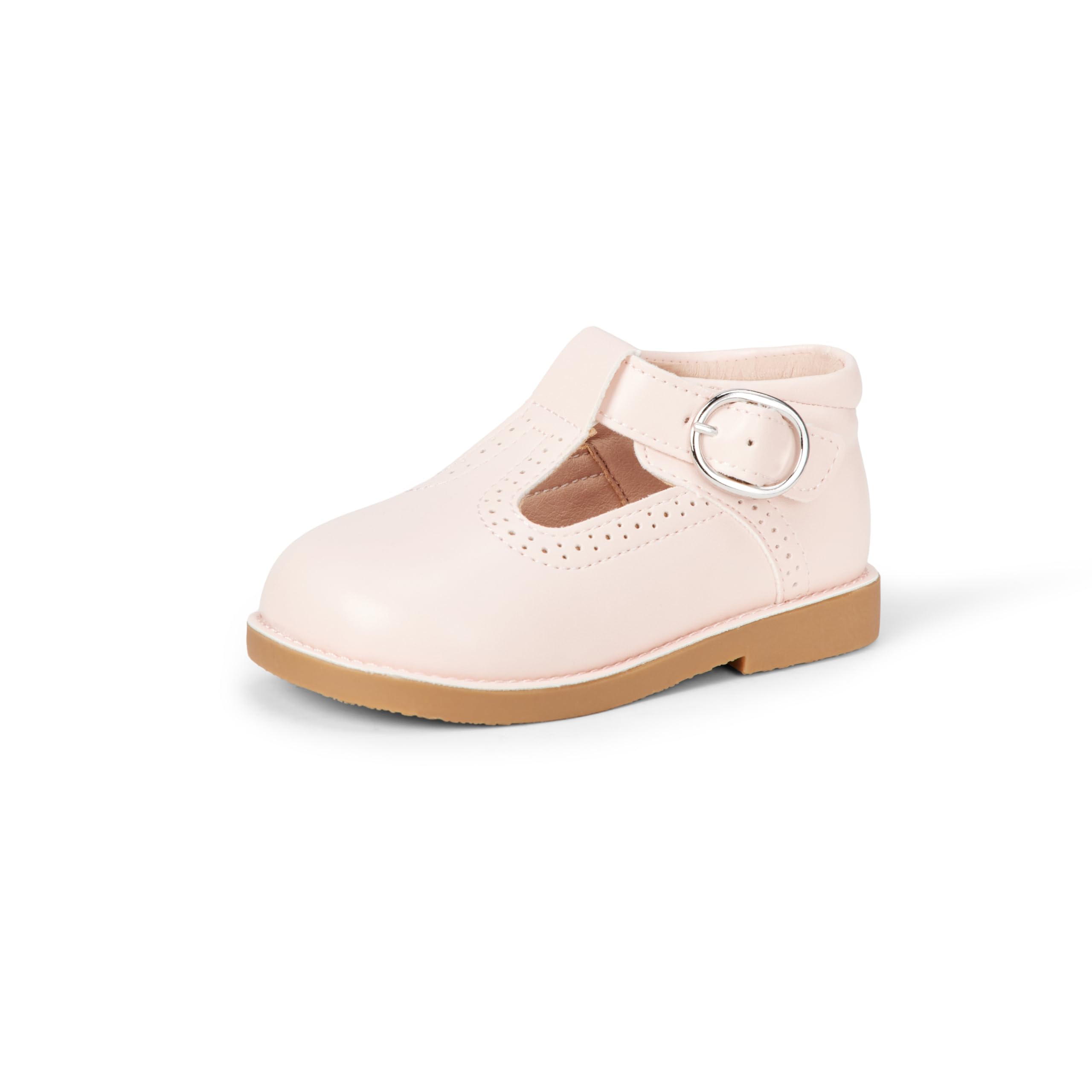 Amazon Essentials Unisex Toddlers' T-Strap Mary Jane Dress Shoes, Pink, 10 Toddler