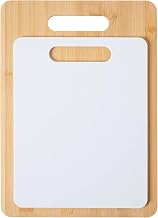 Dura Living 2-Piece Bamboo and Poly Cutting Board Set – Eco-Friendly Bamboo & Durable Poly Chopping Boards for Meat, Vegetables, and Cheese – Dual-Textured, Knife-Friendly, Easy to Clean