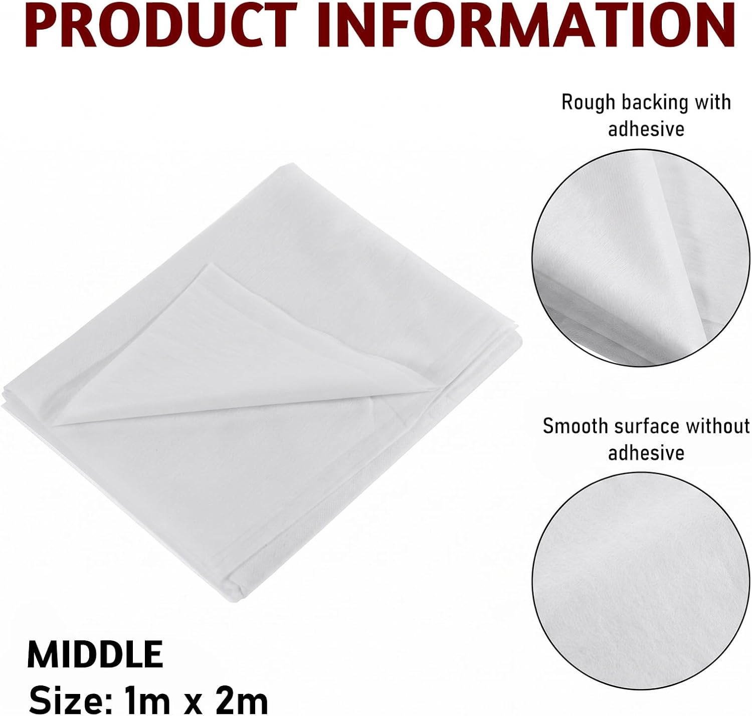 39"x 79" Iron On Interfacing Medium Weight Fusible Interfacing