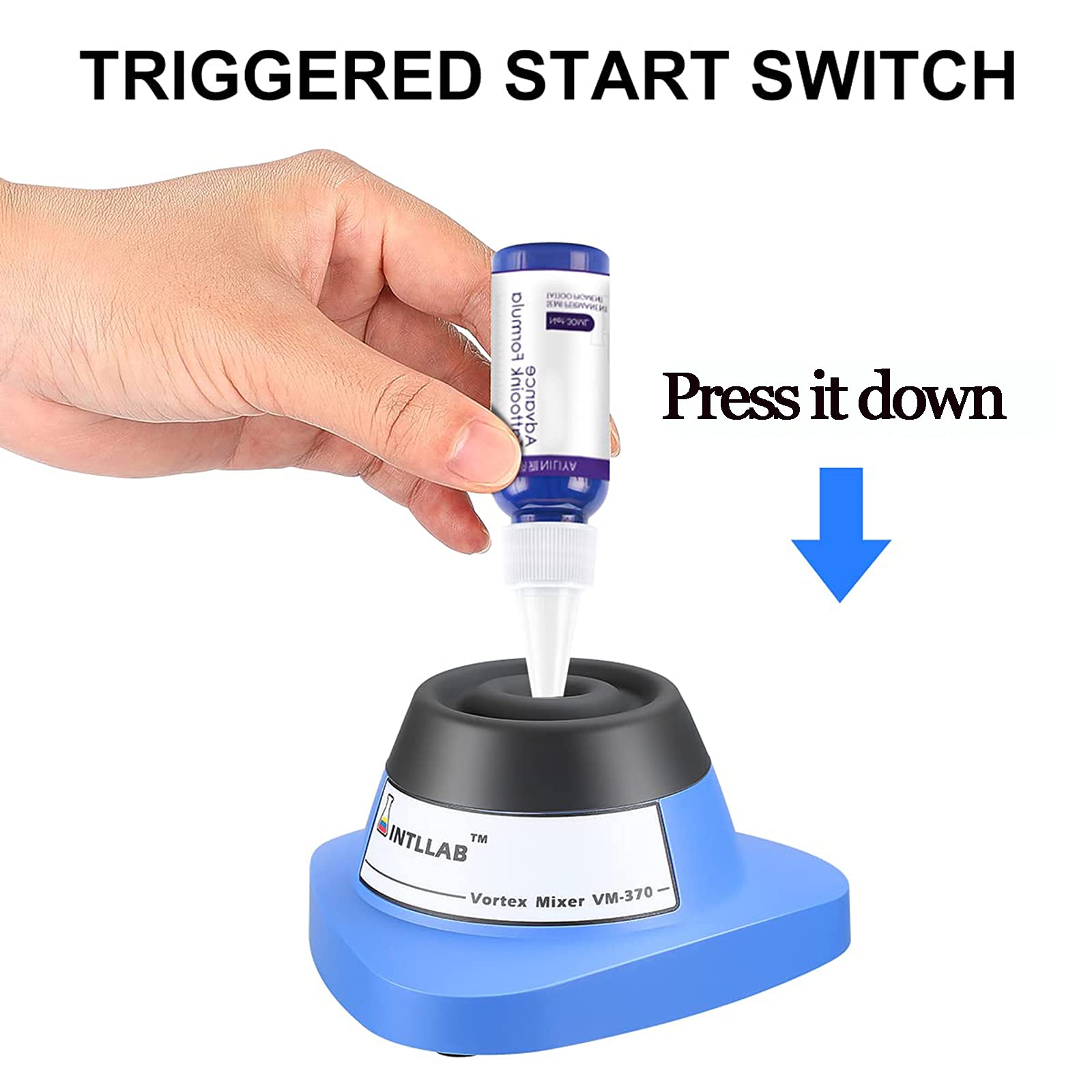 Mini Agitador Vortex, Mezclador de vórtice líquido para Tubos de hasta 50ml, para Laboratorio, Esmalte de Uñas, Pinturas, 110-220V