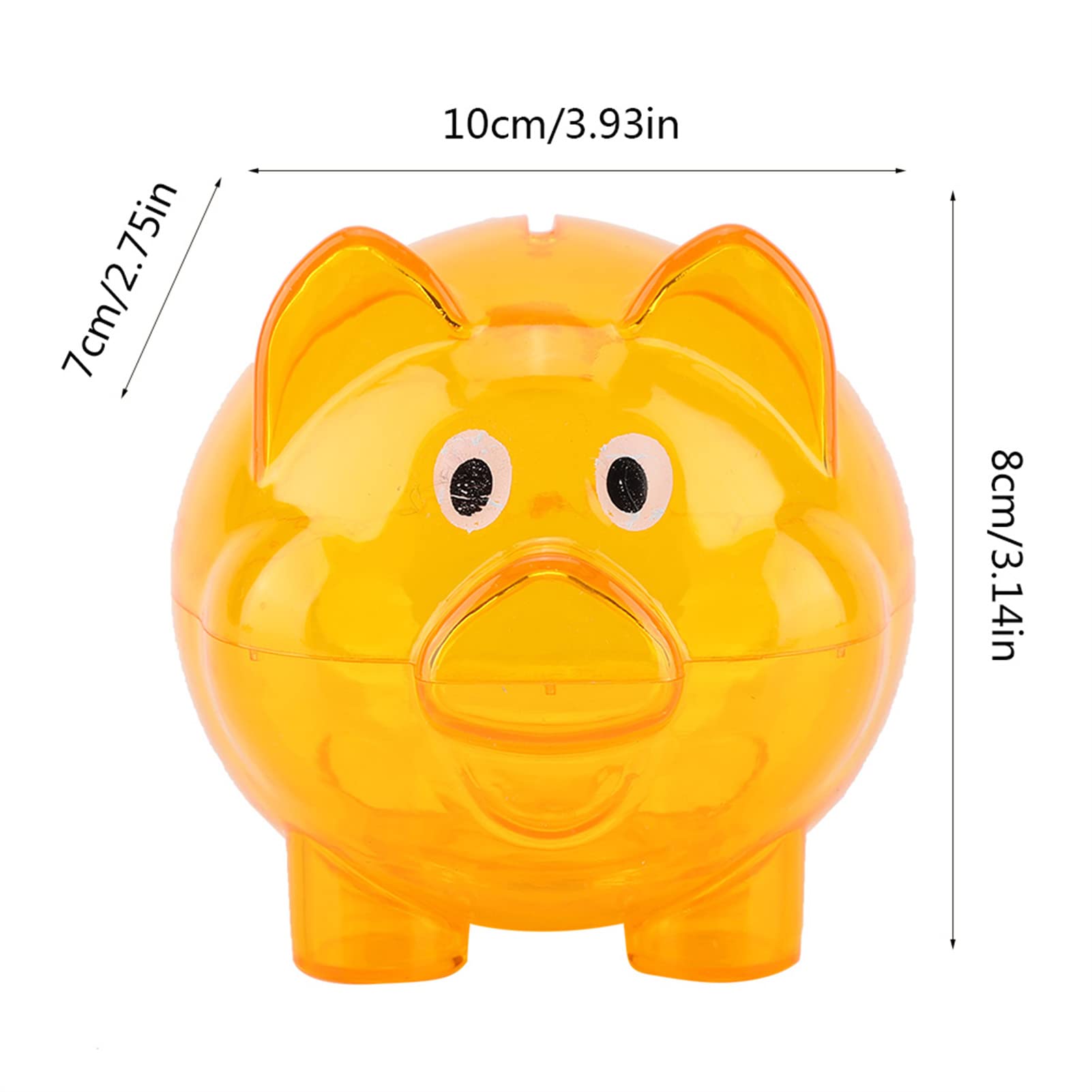 Amazon.co.jp: 貯金箱 かわいい 10 x8x7cm 豚 500円玉貯金箱 透明 子供
