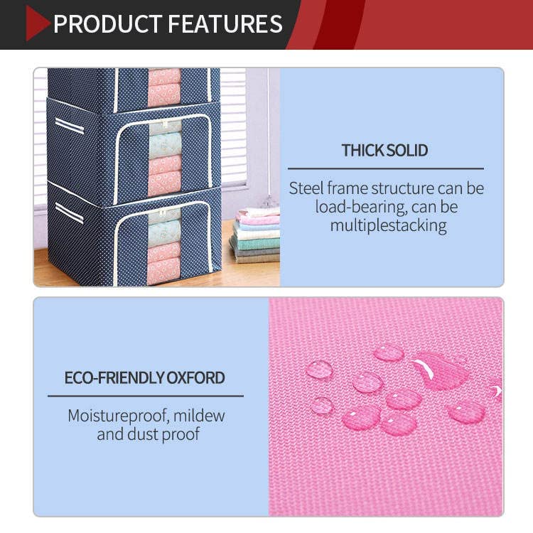 Image of Storage Box for clothes Cloth storage box wardrobe organizers (66 LTR Pack of 1, Skyblue)