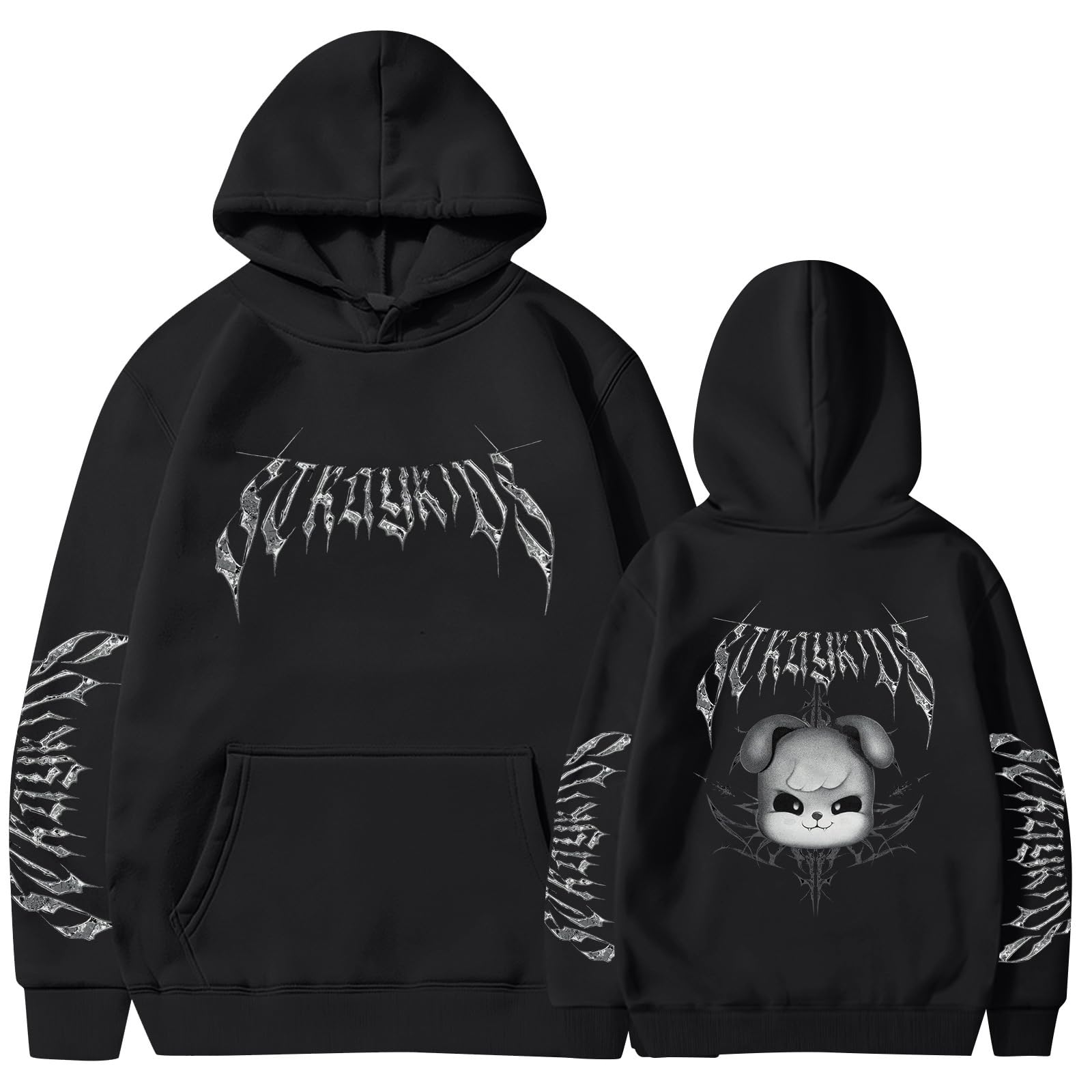 長袖パーカー 応援服 Stray Kids グッズ コスプレ服 ソフト 快適 カジュアル ファッション ゆったり 上着 春 秋 冬 下着 普段着 学生 誕生日/記念日プレゼント 男女兼用 人気韓流グッズ ペアルック 4XL